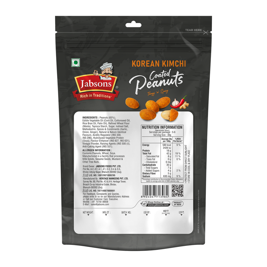 Korean Kimchi Coated Peanuts