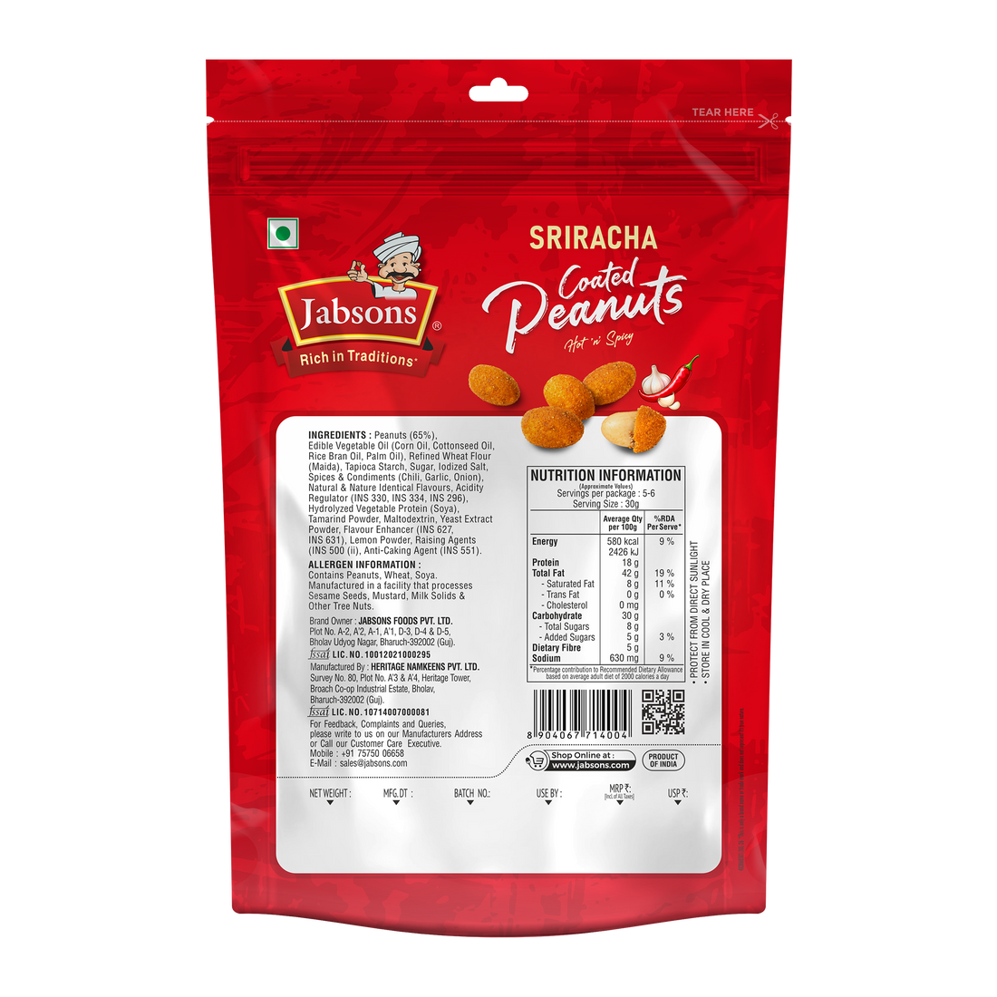 Sriracha Coated Peanuts