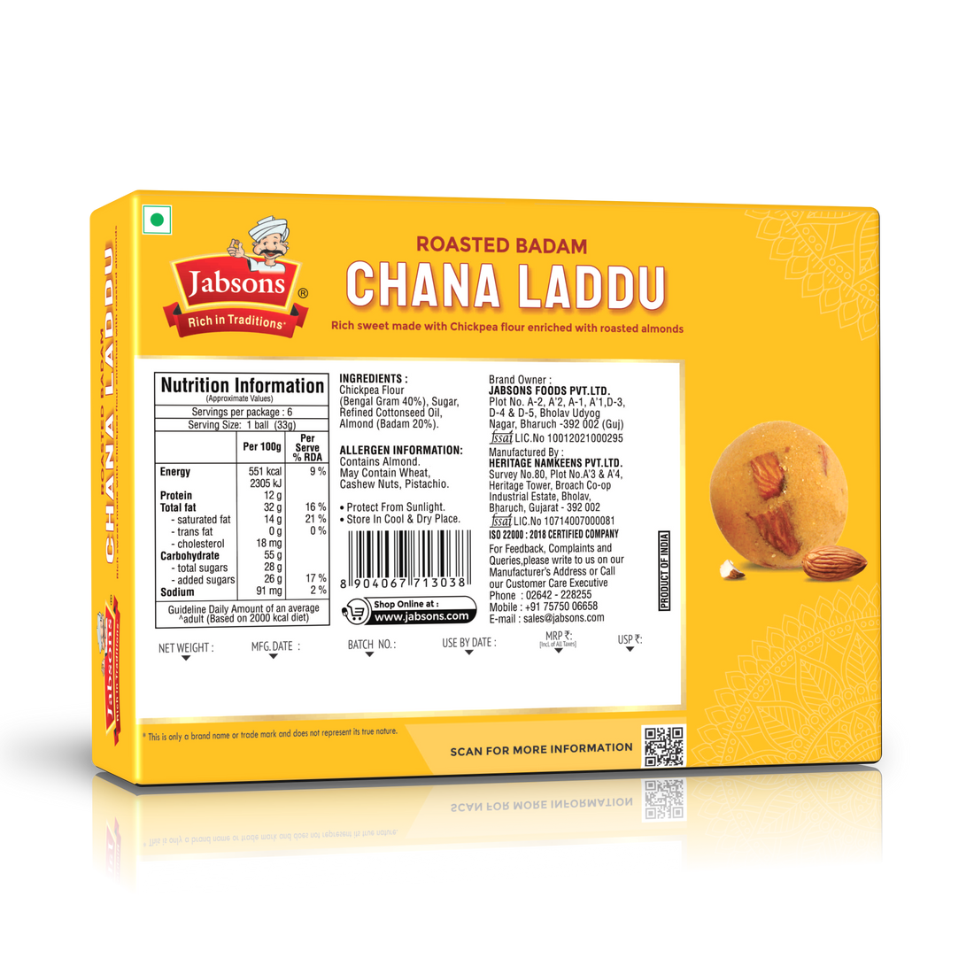 Roasted Badam Chana Laddu