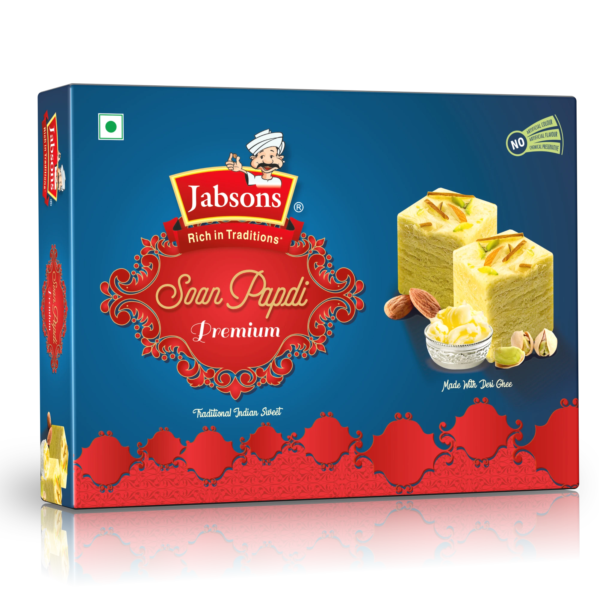 Soan Papdi with Desi Ghee