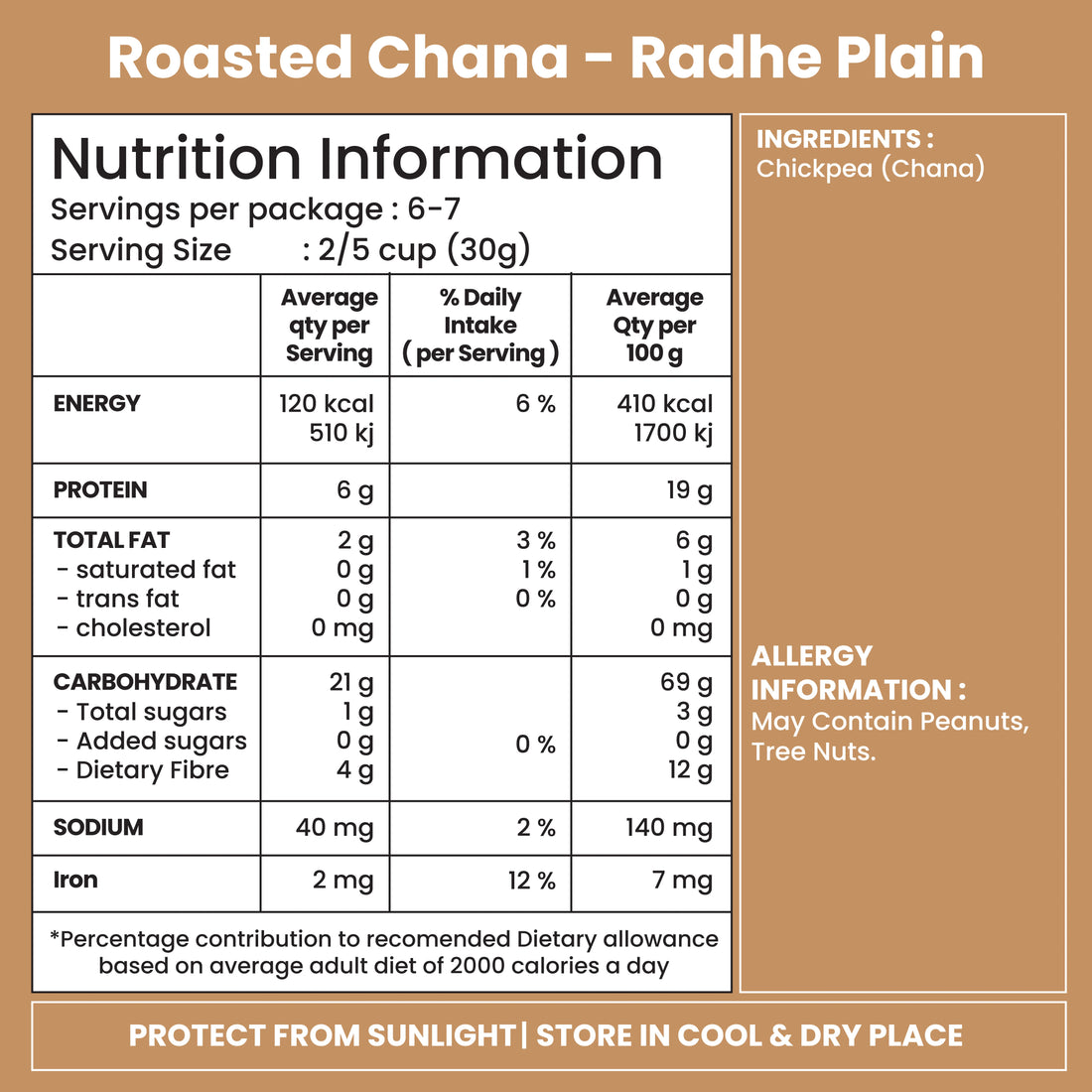 Radhe Plain Roasted Chana