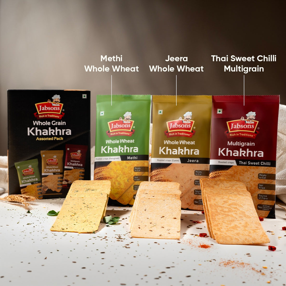 Whole Grain Mobile Khakhra - Assorted Pack